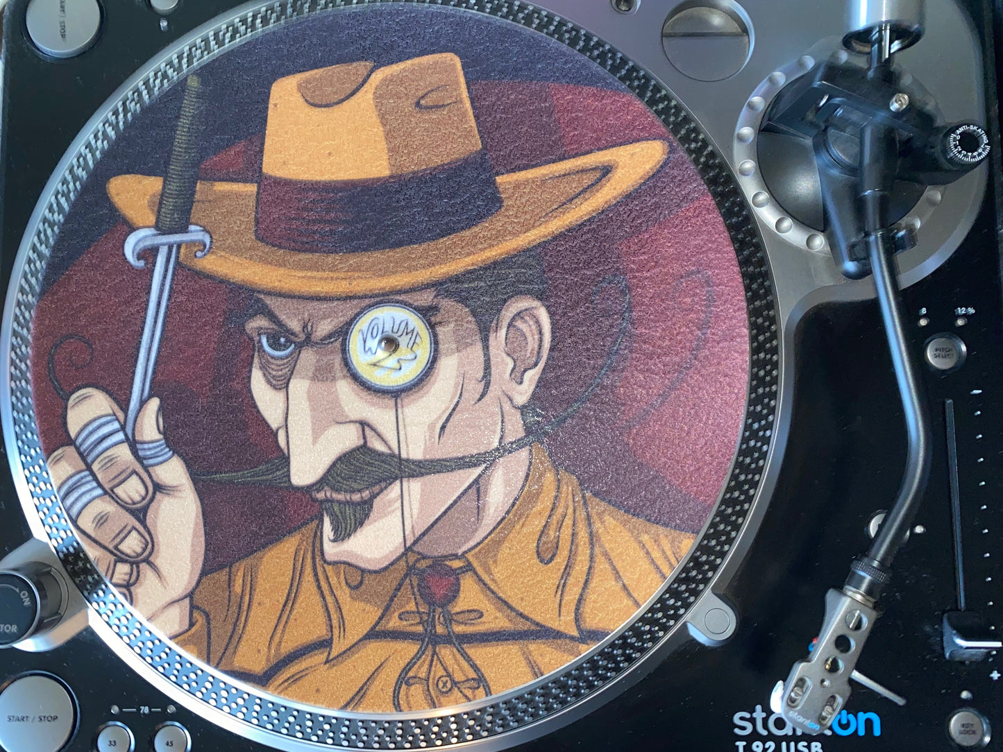 Big Ol' Nasty Getdown X Jim Mazza - Knife Thrower - Double Sided Turntable Slipmat