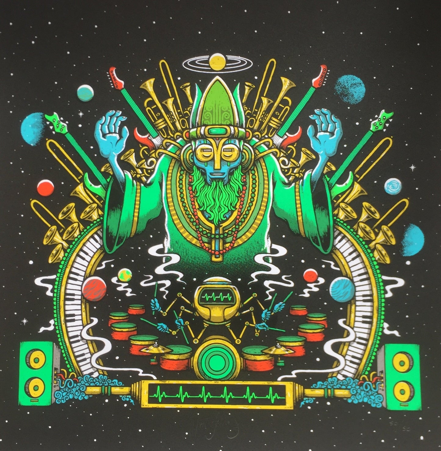 Big Ol' Nasty Getdown x Matt Leunig - 'Groovy Nasty' - 12"x12" - Art Print