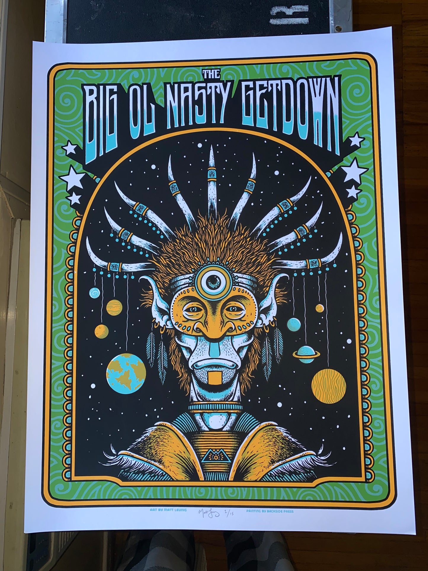Big Ol' Nasty Getdown x Matt Leunig - "Cosmic Warrior" - Print