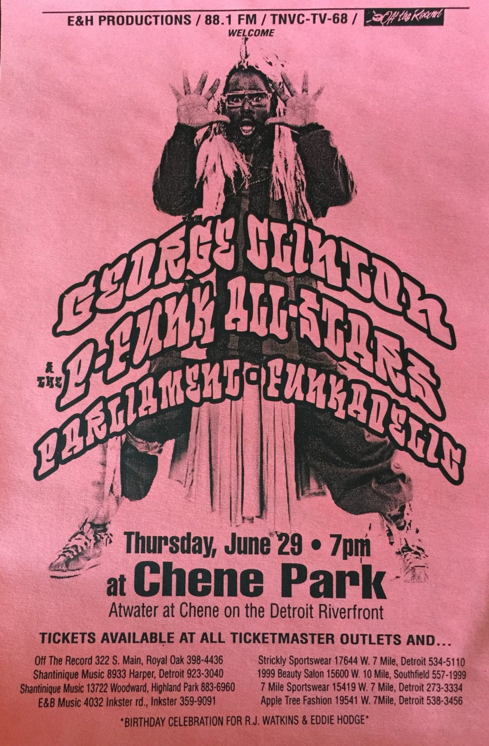 Original - George Clinton and the P-Funk Allstars Handbill - Circa 1980s