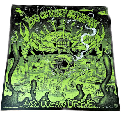 Big Ol' Nasty Getdown x Jim Mazza - 420 Ocean Drive-  24"x 24" Limited Edition Print