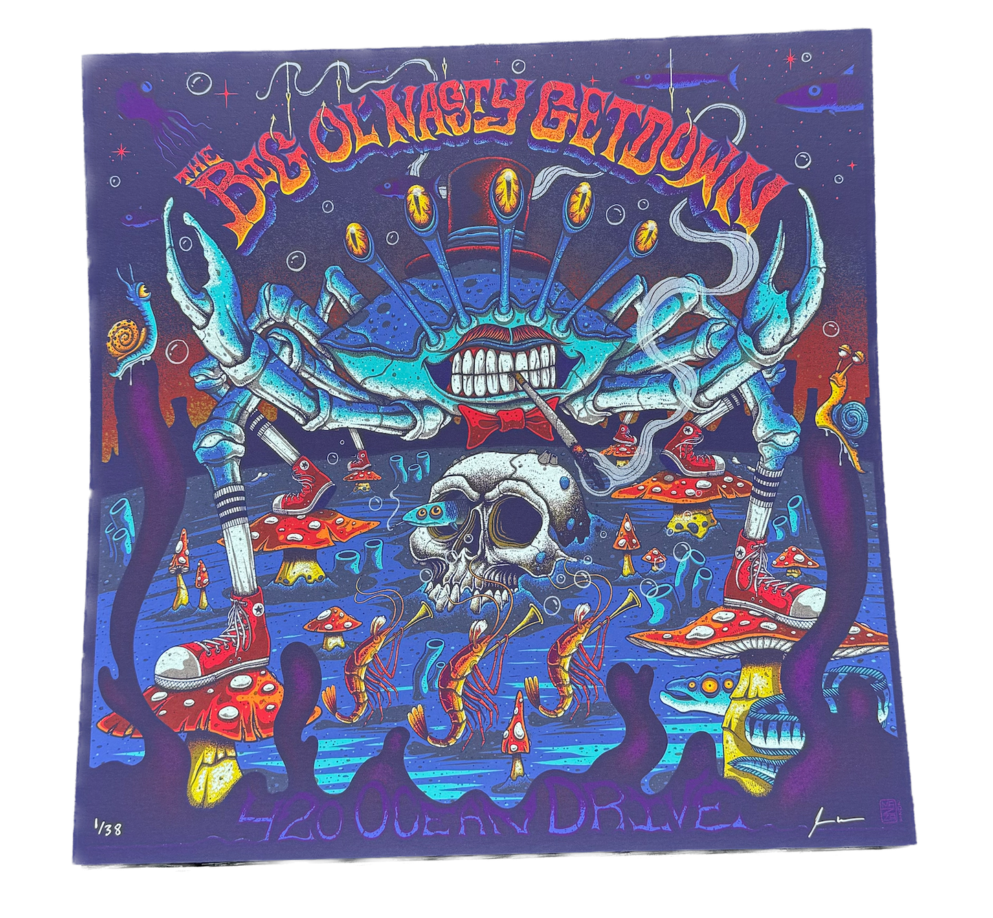 Big Ol' Nasty Getdown x Jim Mazza - 420 Ocean Drive-  Limited Edition 12"x 12" Print