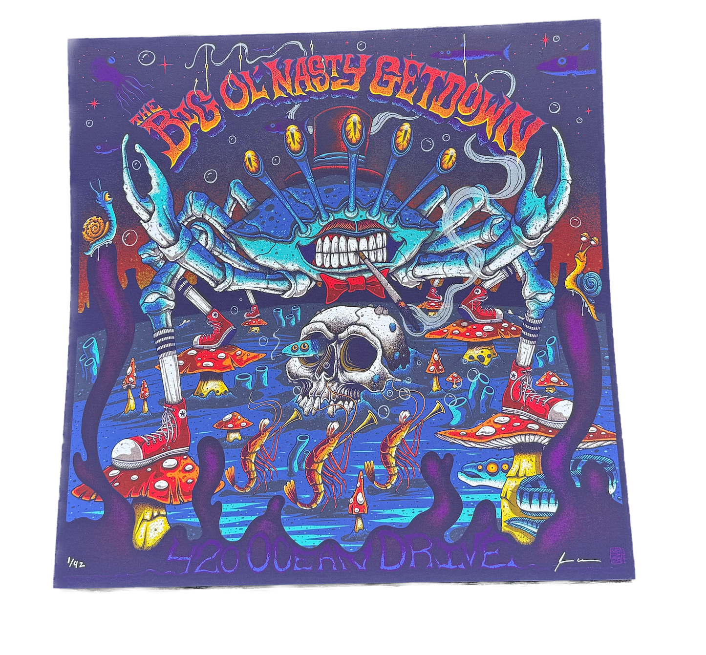 Big Ol' Nasty Getdown x Jim Mazza - 420 Ocean Drive-  Limited Edition 12"x 12" Print