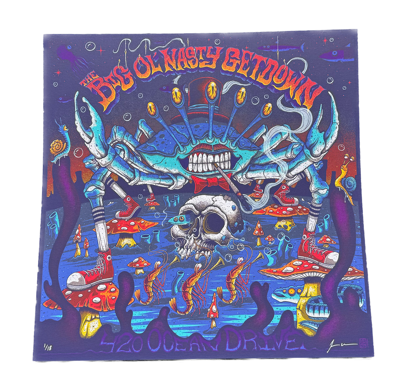 Big Ol' Nasty Getdown x Jim Mazza - 420 Ocean Drive-  Limited Edition 12"x 12" Print