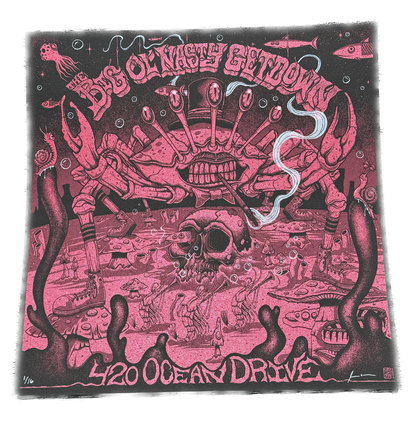 Big Ol' Nasty Getdown x Jim Mazza - 420 Ocean Drive-  Limited Edition 12"x 12" Print