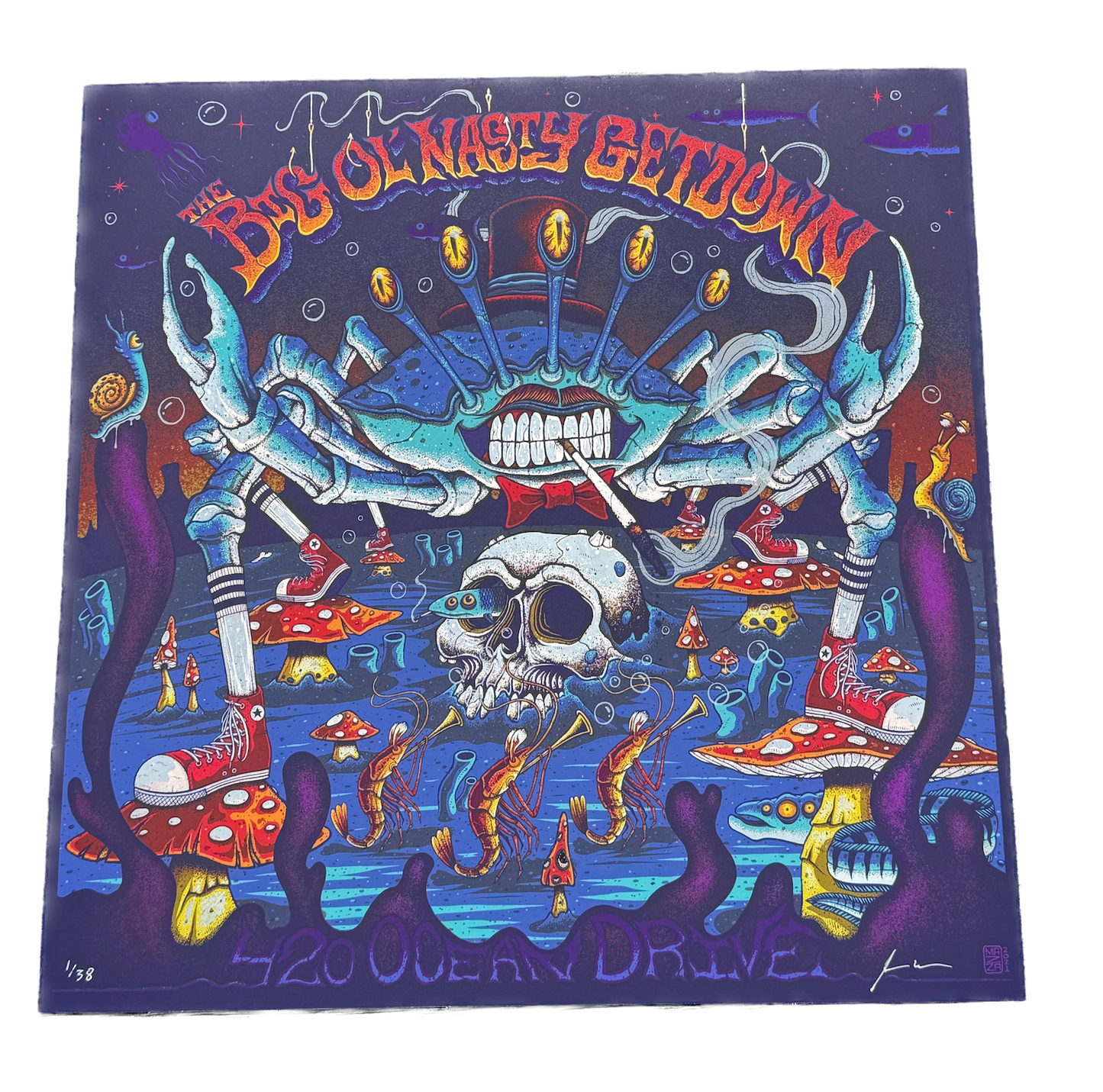 Big Ol' Nasty Getdown x Jim Mazza - 420 Ocean Drive-  Limited Edition 12"x 12" Print