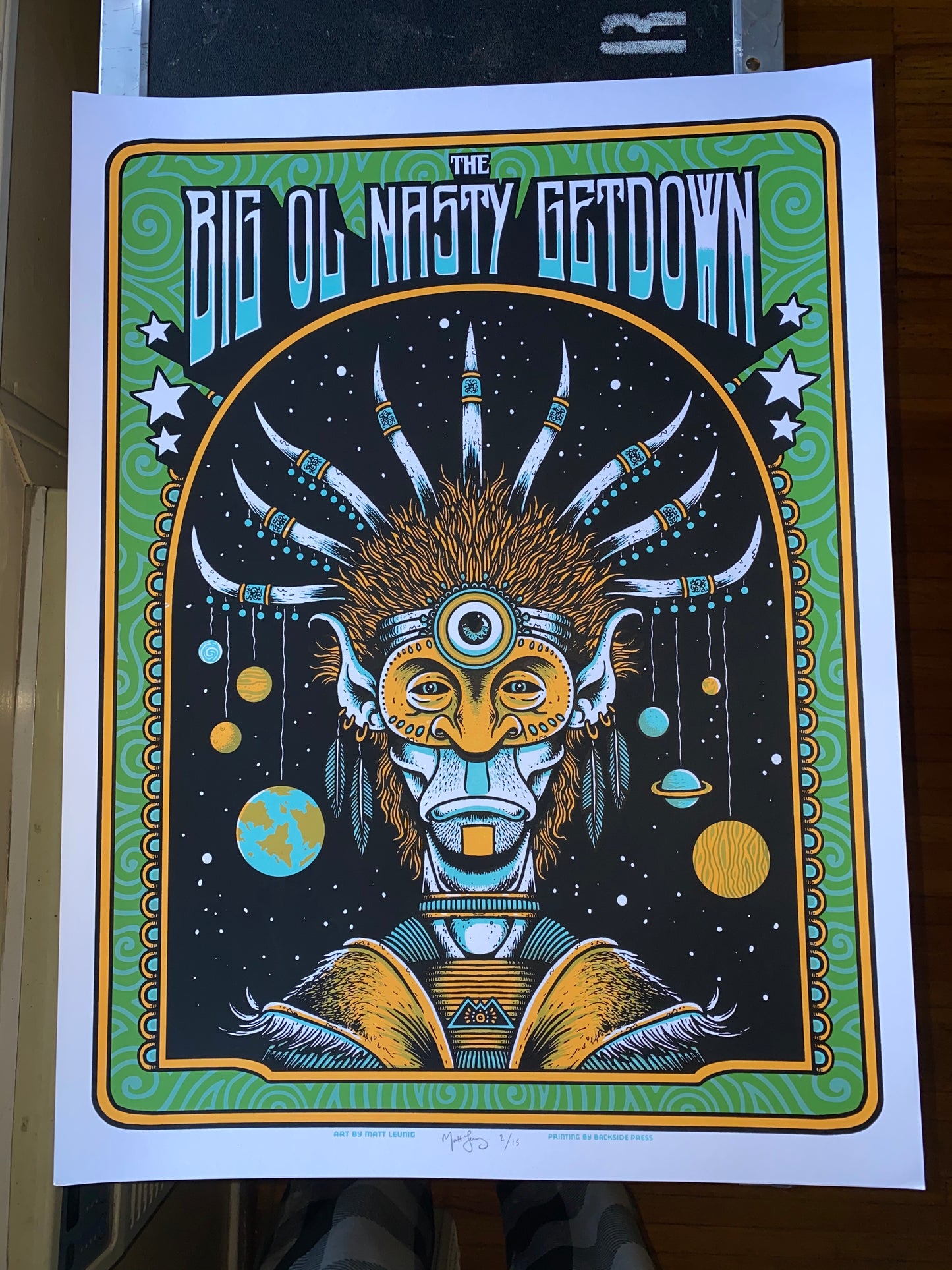 Big Ol' Nasty Getdown x Matt Leunig "Cosmic Warrior" Print