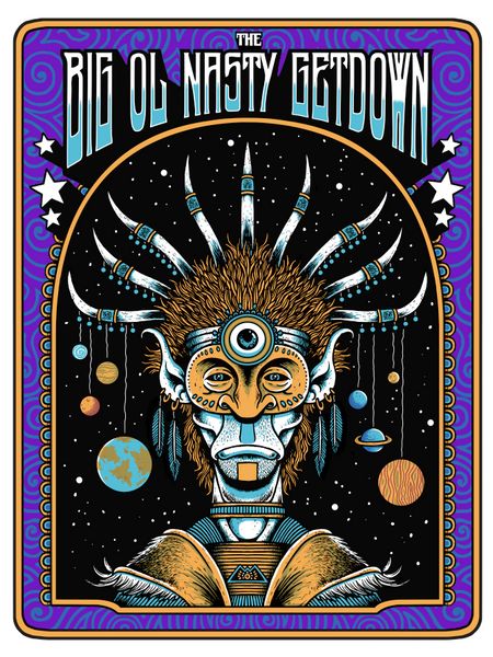 - Big Ol' Nasty Getdown x Matt Leunig "Cosmic Warrior" Print