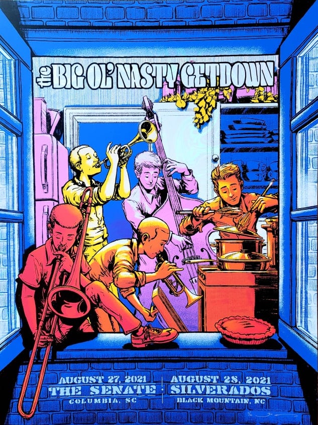 Big Ol' Nasty Getdown - James Flames - 18"x24" Limited Edition Print
